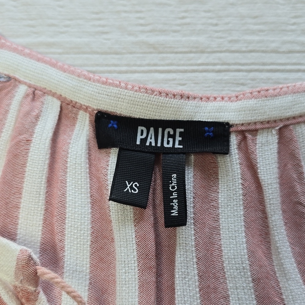 Paige Jovannie Striped Blouson Sleeve Blouse - Picture 5 of 16